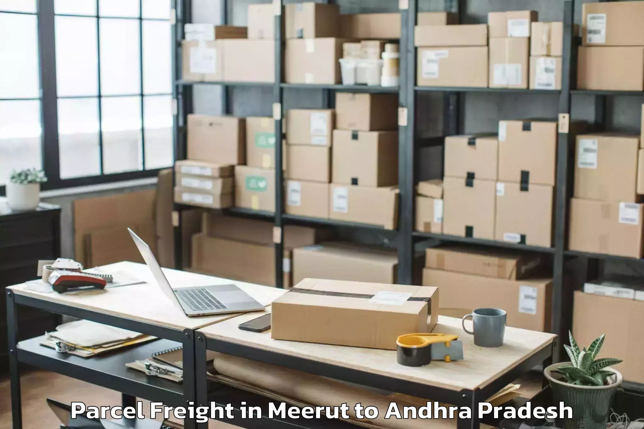 Leading Meerut to Vadlapudi Parcel Freight Provider